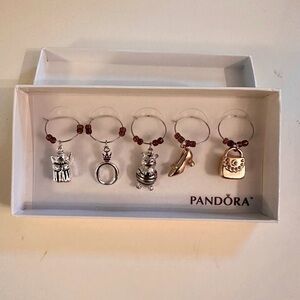 PANDORA - Adorable Wine Glass Charms - Brand new in original box!